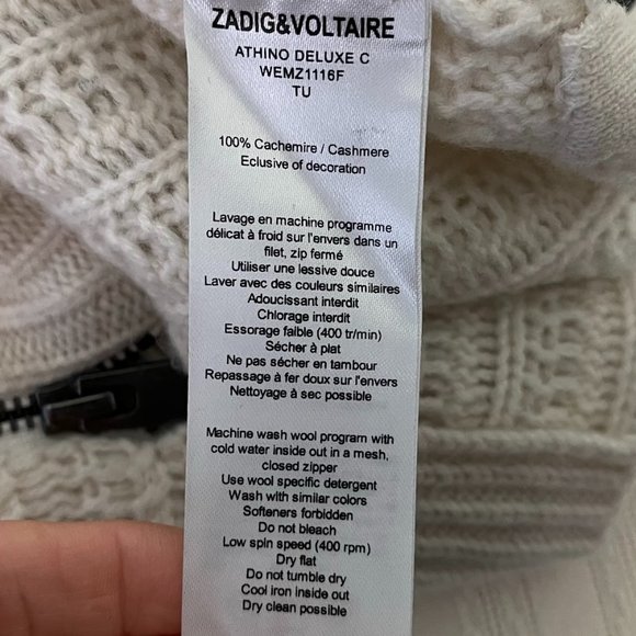 Zadig & Voltaire Cashmere Sweater Turtleneck One Size - Picture 9 of 10